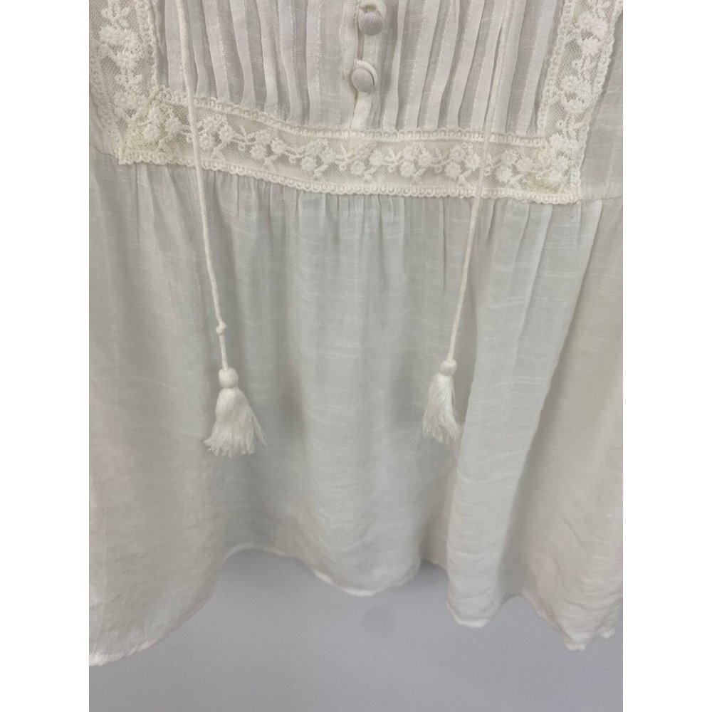 Torrid Blouse Boho Lace Flowy Sheer Tunic Top Size 0 - Picture 8 of 12